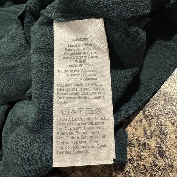 Madewell Womens Shirt Dress Minimalist Timeless Holiday Earthy Solid Green Small - Picture 4 of 7